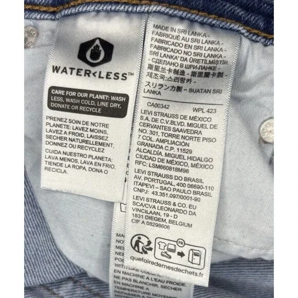 Levi’s Wedgie Straight Jeans Women 29 Medium Blue Wash High Rise Button Fly - Picture 6 of 10